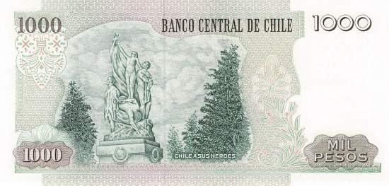 1000 Pesos p154f Chile 2003
